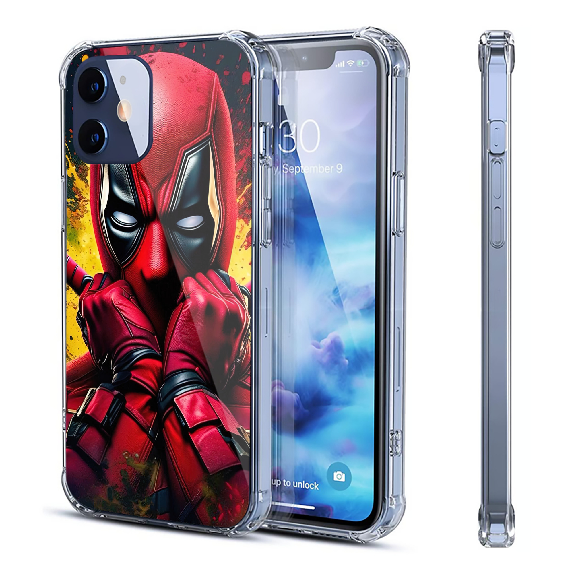 （画像用） Deadpool デッドプール 【iPhone 12シリーズ対応】透明スマホケース（クリアソフトケース）
